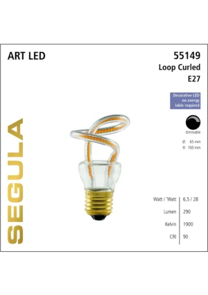 55149 LED Lampe Kunststoff dimmbar warmweiss Design
